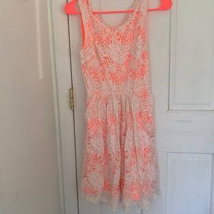Pink and white lace women’s xhileration dress